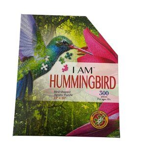 I Am Hummingbird 300-Piece Bird-Shaped Jigsaw Puzzle 23" X 20" For Ages 10+